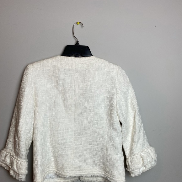 Talbots White Blazer with Sleeve Detailing - Picture 6 of 7